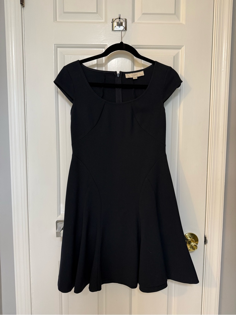 LOFT Cap Sleeve Fit-and-Flare Mini Dress